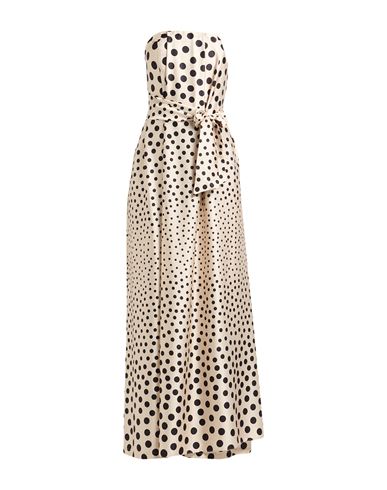 Hanita Woman Jumpsuit Beige Size L Polyester, Elastane In Multi