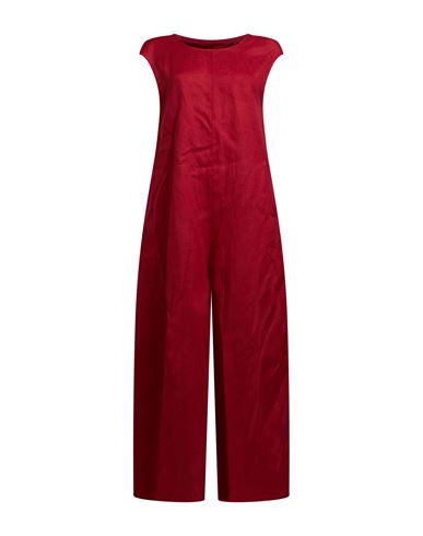 Liviana Conti Woman Jumpsuit Brick Size 4 Linen In Red