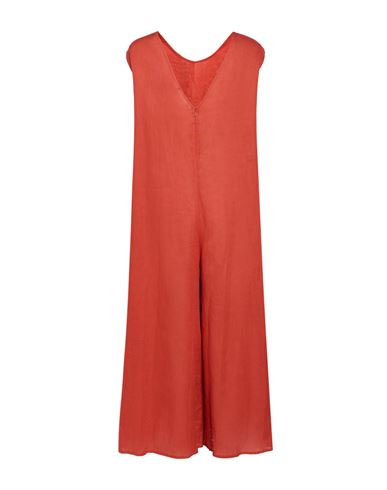 Liviana Conti Woman Jumpsuit Rust Size 2 Linen In Red