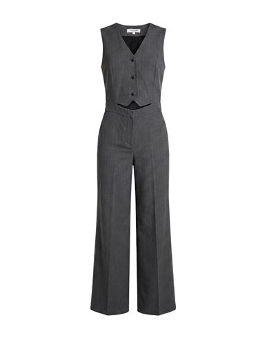 Morgan De Toi Woman Jumpsuit Grey Size 8 Polyester, Viscose, Elastane
