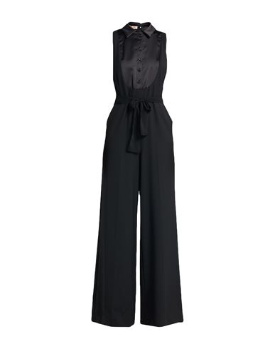 Twinset Woman Jumpsuit Black Size 2 Polyester, Wool, Viscose, Elastane