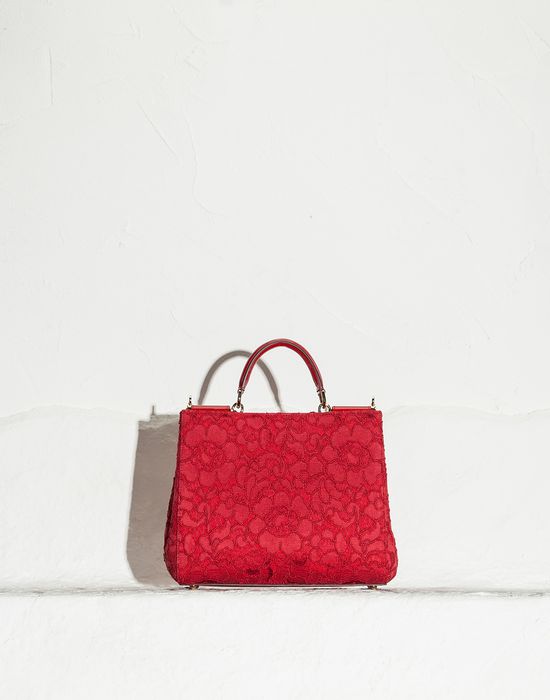 lace and patent leather sicily shopper