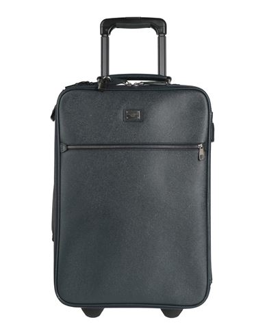 Man Wheeled luggage Blue Size - Calfskin