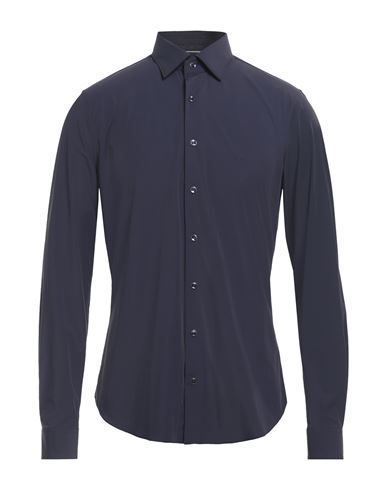 Shop Michael Kors Mens Man Shirt Midnight Blue Size 16 Nylon, Elastane