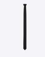 SAINT LAURENT Lavallière D EVENING Skinny Tie in Black Silk Satin f
