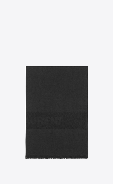 SAINT LAURENT スカーフ レクタングル レディース Saint Laurent stole in black jacquard a_V4
