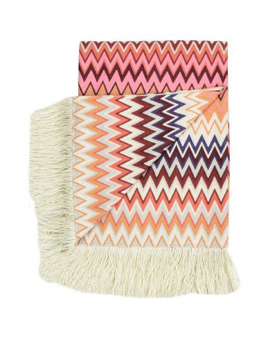 Missoni Home Margot Blanket Or Cover Pink Size - Polyester, Cotton, Viscose