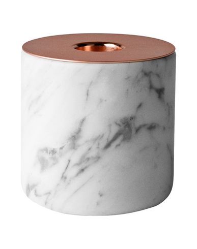 Menu Chunk Candelabrum Light Grey Size - Marble, Copper