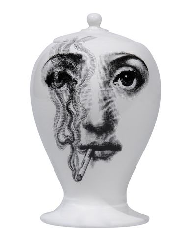 Fornasetti "il Fumo Fa Male" Vase
