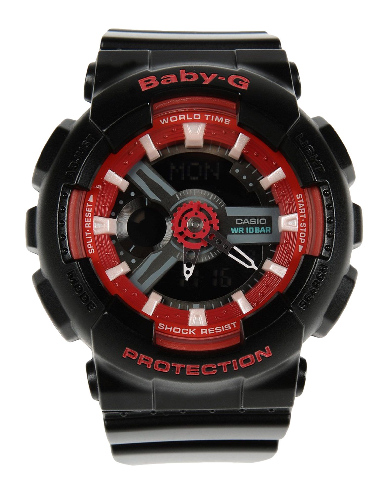 《送料無料》CASIO メンズ 腕時計 レッド ステンレススチール