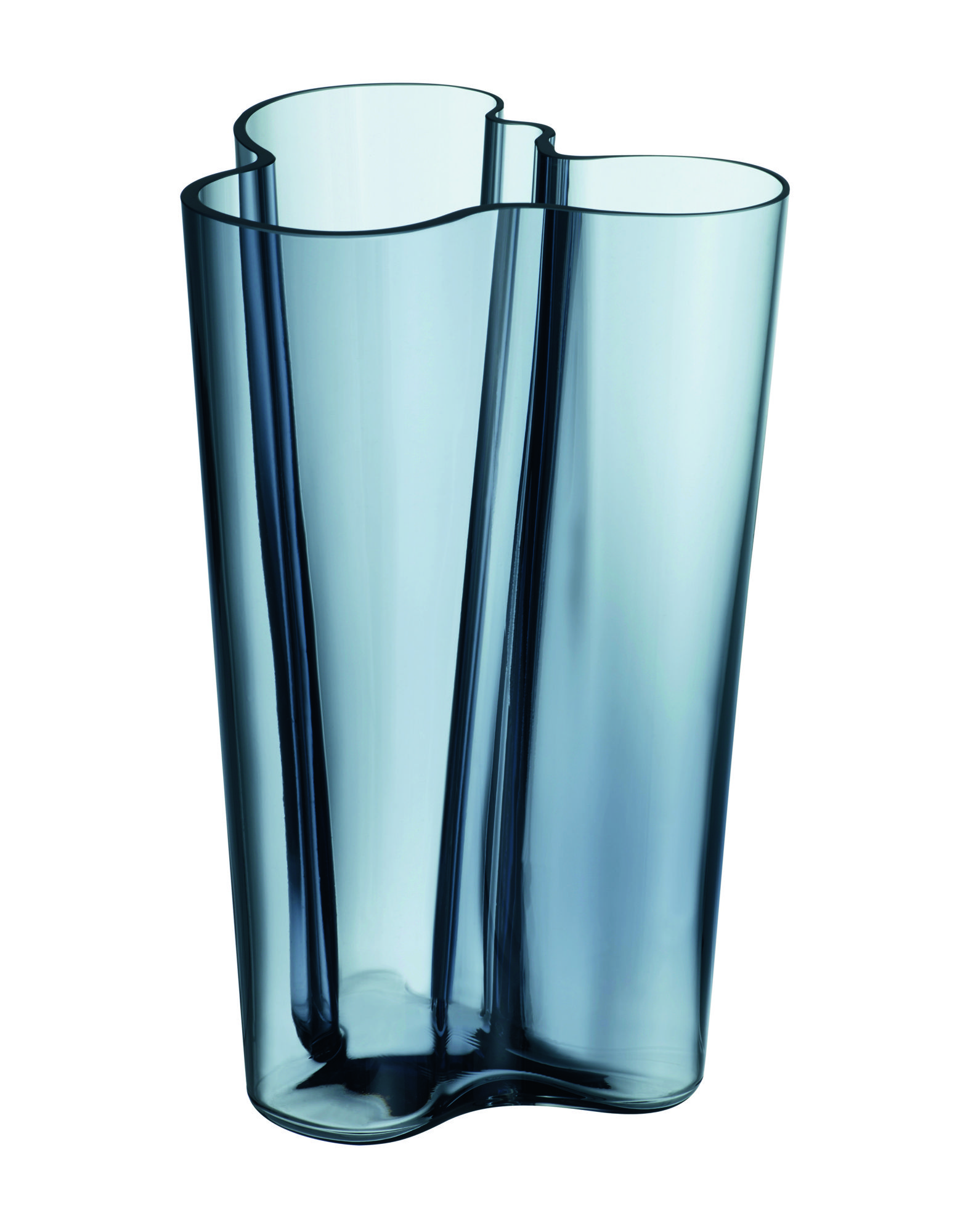 《送料無料》IITTALA Unisex ベース ブルーグレー 吹きガラス 100% Aalto