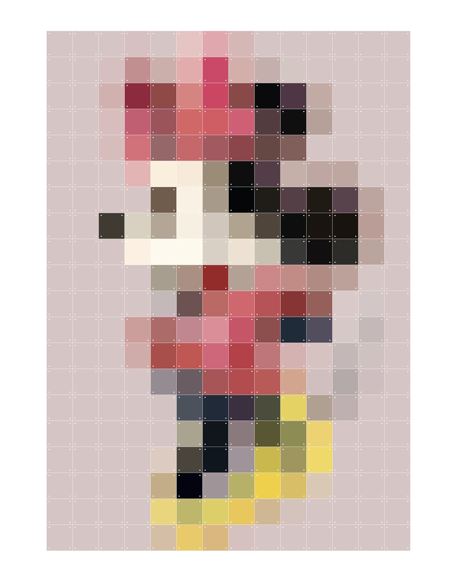 《セール開催中》IXXI Unisex デコレーション ホワイト 指定外繊維（紙） Minnie Mouse. pixel