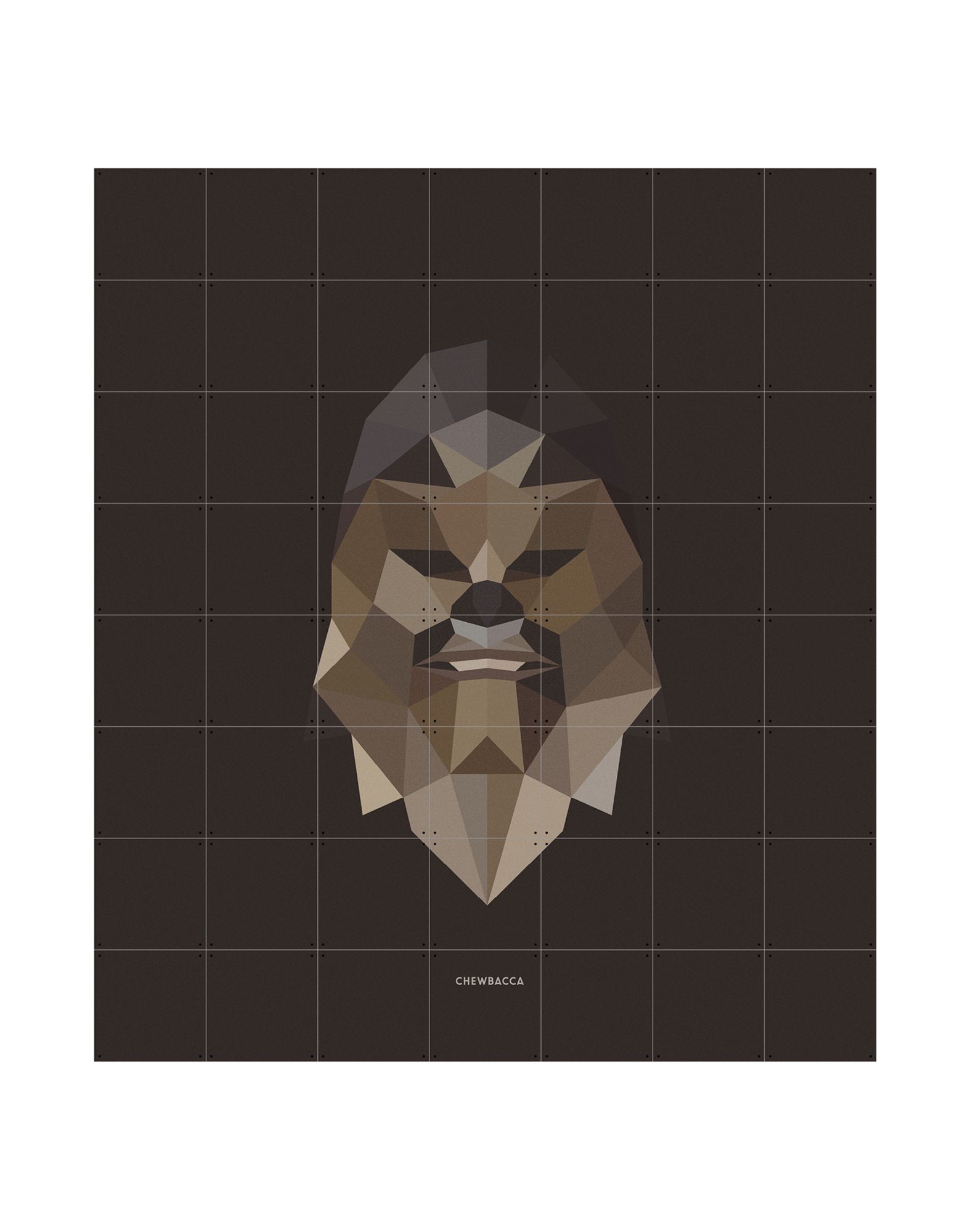 《送料無料》IXXI Unisex デコレーション ダークブラウン 指定外繊維（紙） Star Wars Icon: Chewbacca