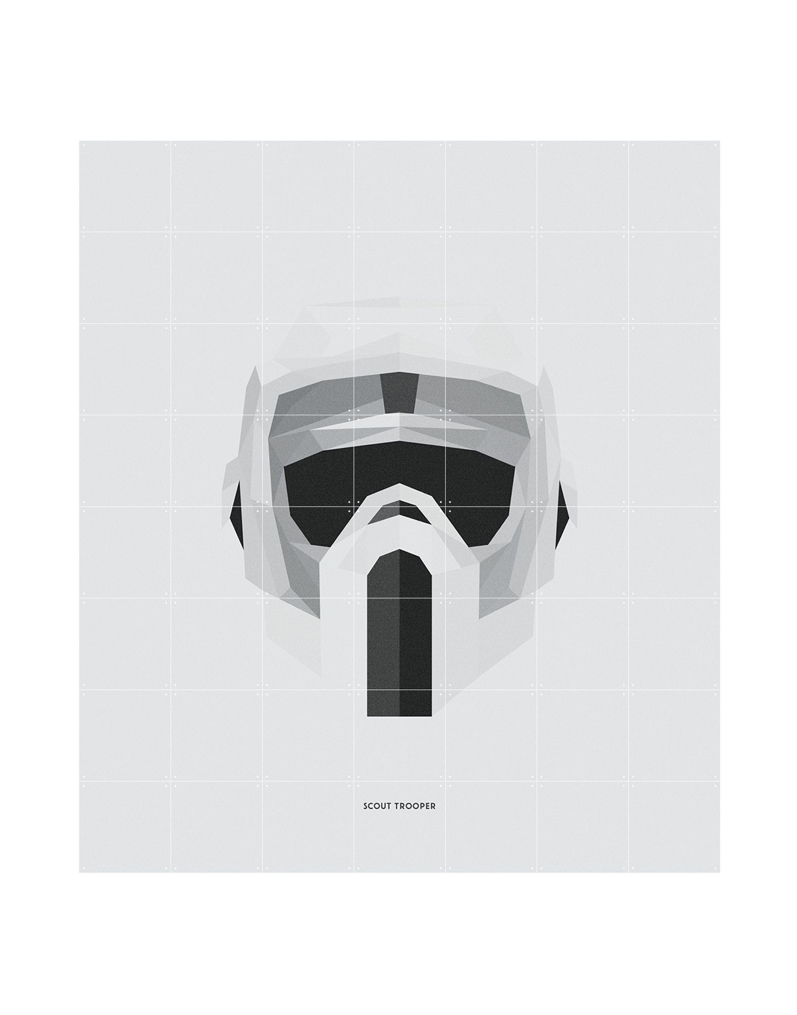 IXXI Unisex デコレーション ホワイト 指定外繊維（紙） Star Wars Icon: Scout Trooper