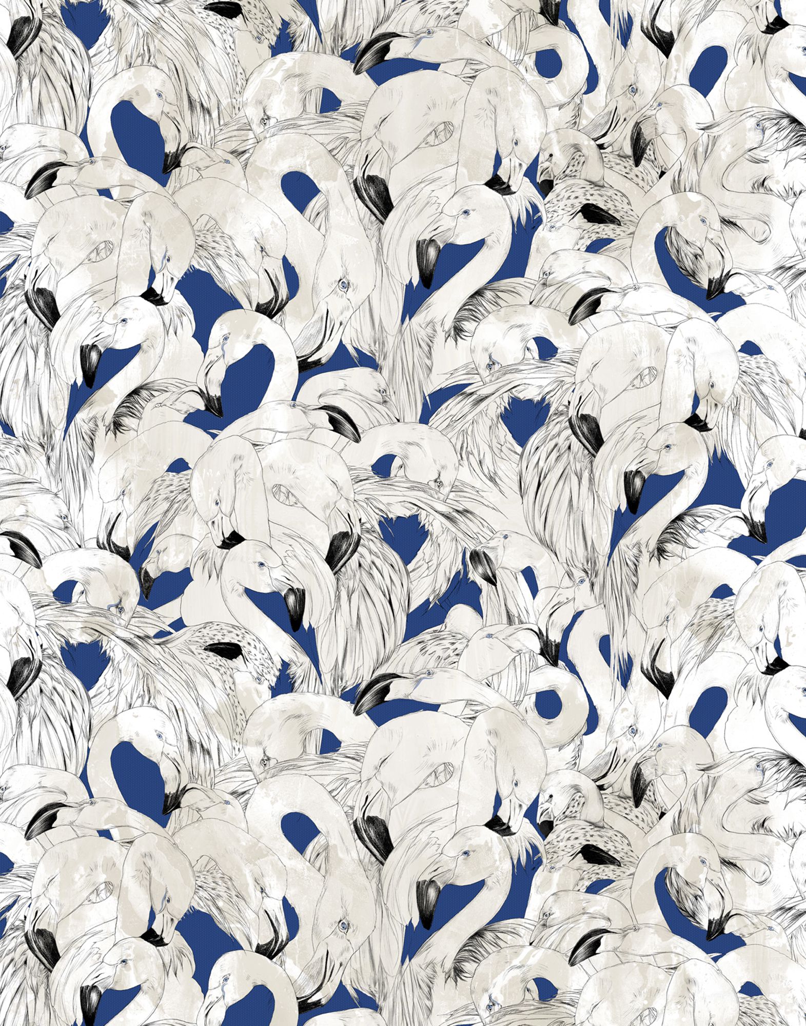 《送料無料》17 PATTERNS Unisex デコレーション ブルー 指定外繊維（紙） 100% Flamingo