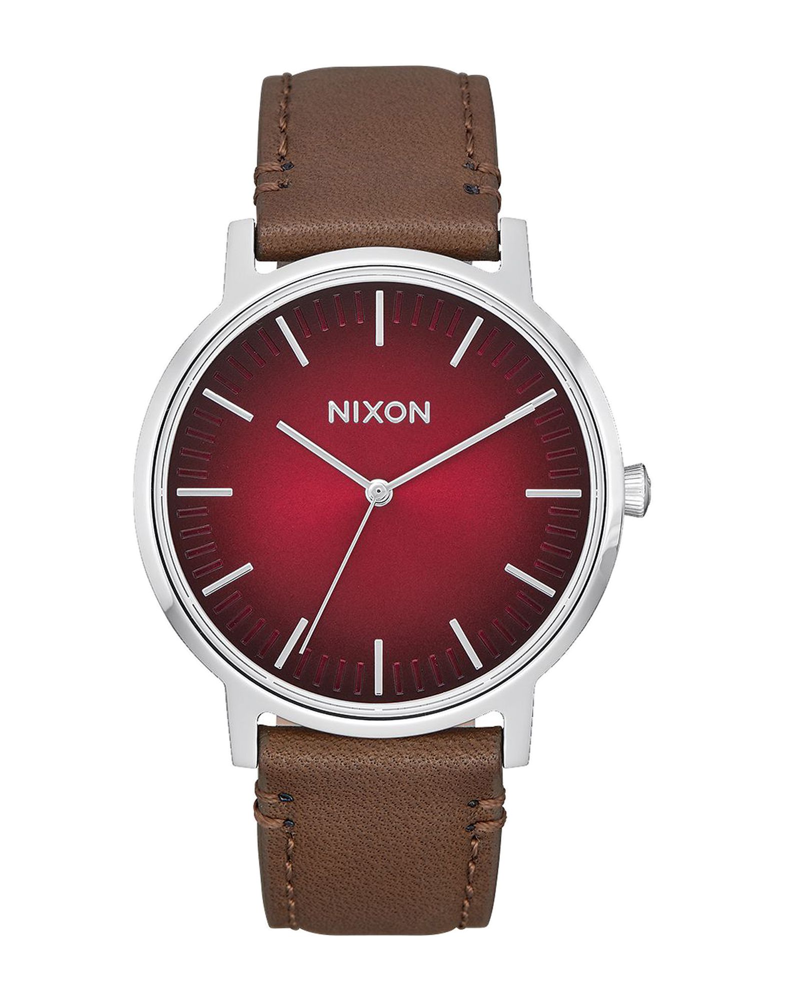 《送料無料》NIXON Unisex 腕時計 ボルドー ステンレススチール / 革 A1058 PORTER LEATHER