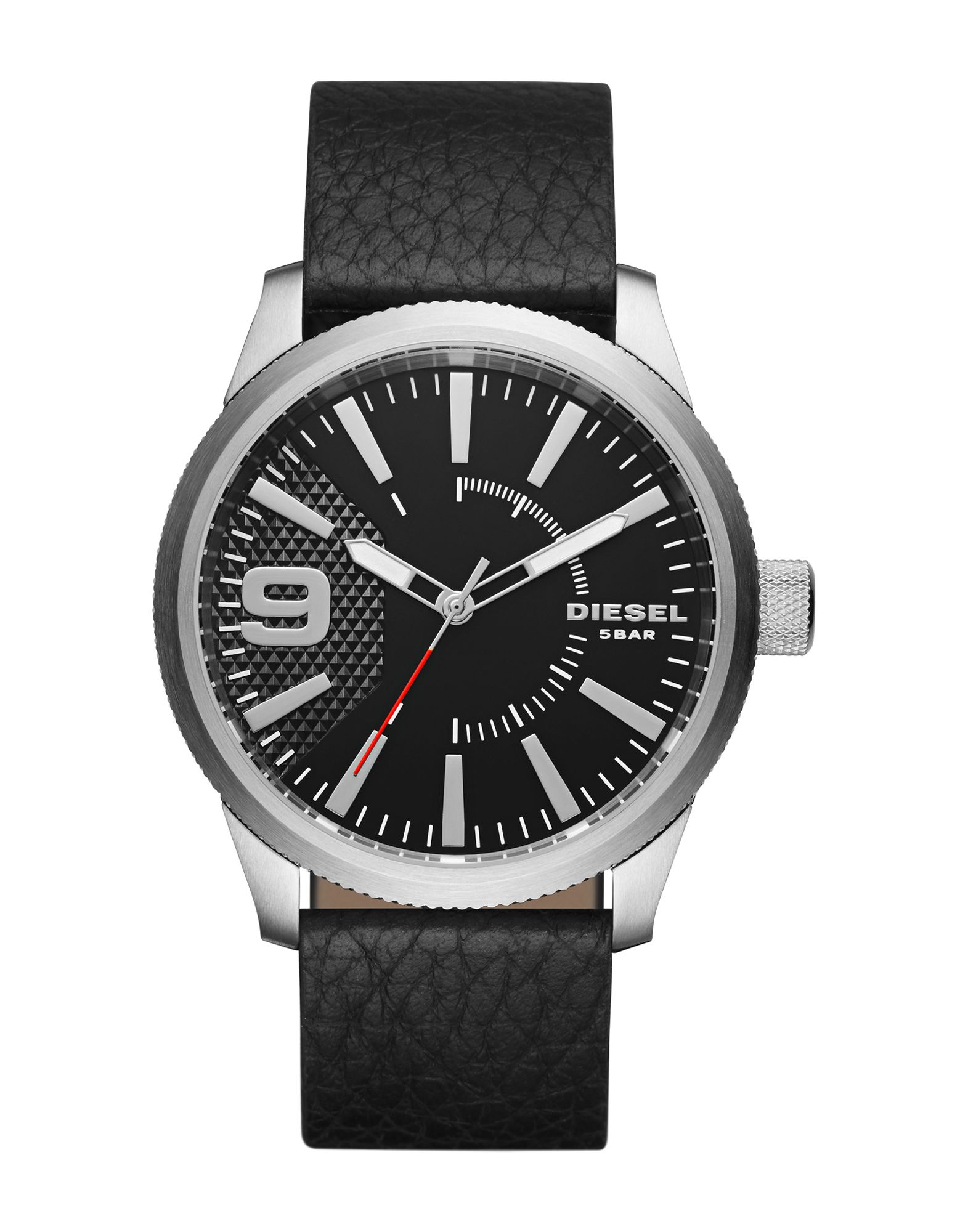《送料無料》DIESEL メンズ 腕時計 ブラック ステンレススチール / 革 RASP