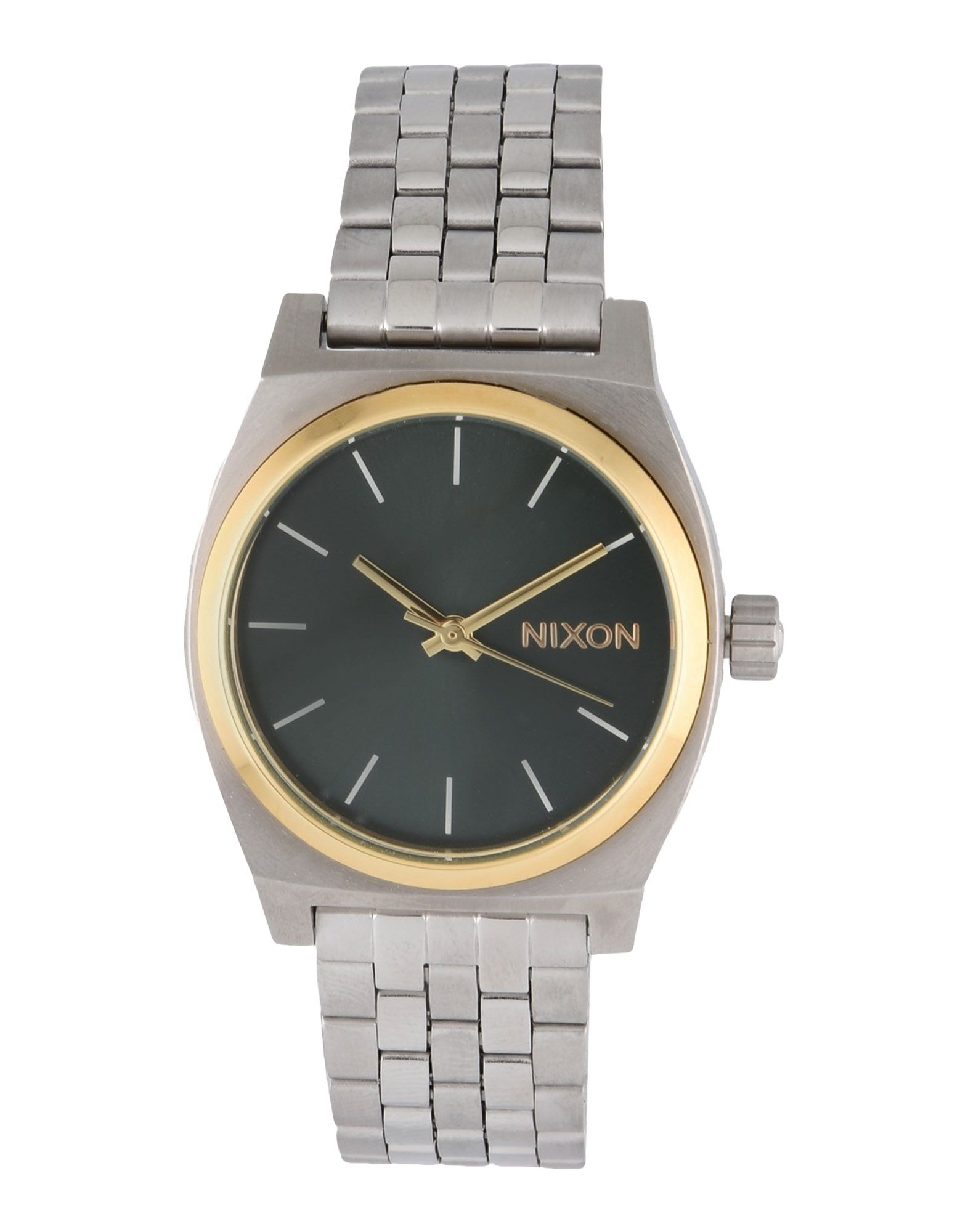 《送料無料》NIXON Unisex 腕時計 シルバー ステンレススチール A1130 MEDIUM TIME TELLER