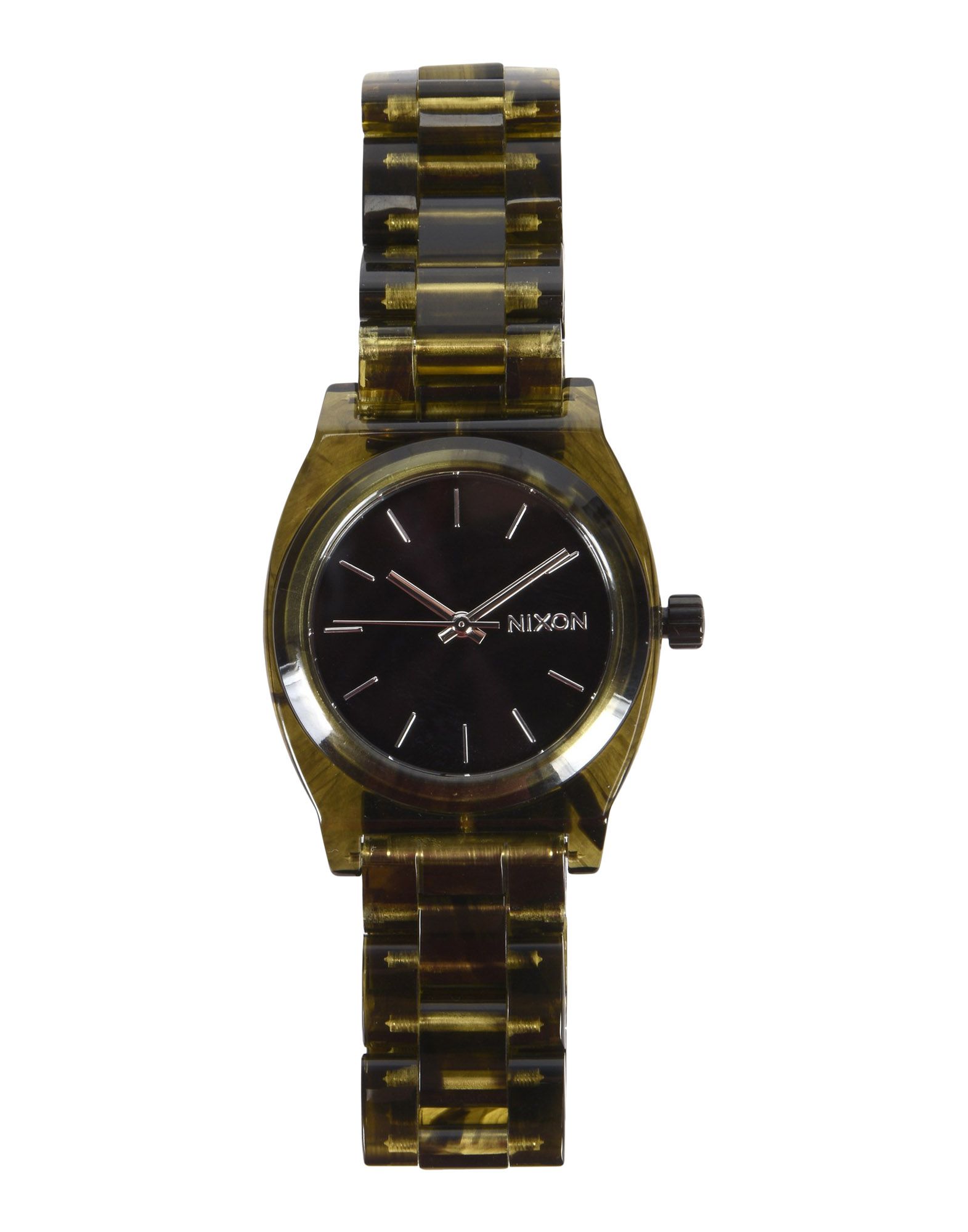 《送料無料》NIXON レディース 腕時計 ブラック アセテート 100% Medium Time Teller Acetate