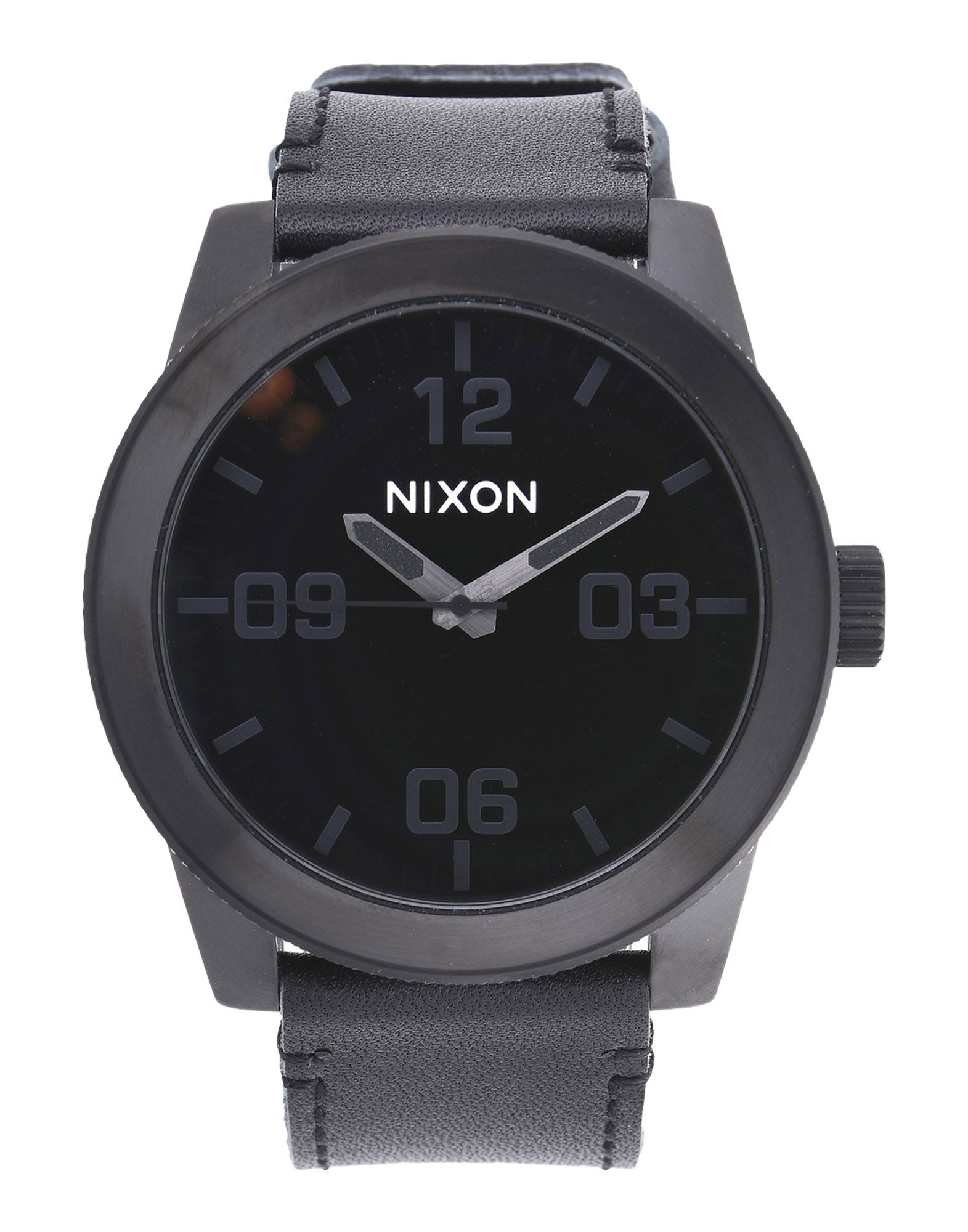 《送料無料》NIXON メンズ 腕時計 ブラック 革 Corporal