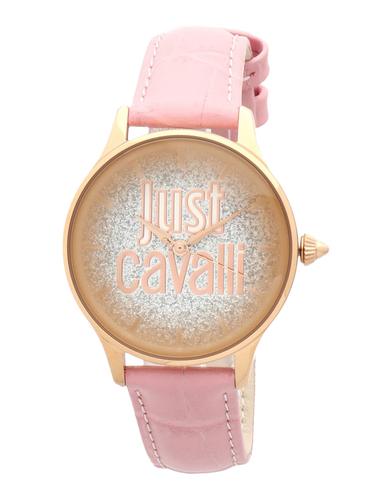 《送料無料》JUST CAVALLI レディース 腕時計 ピンク ステンレススチール / 革 LOGO