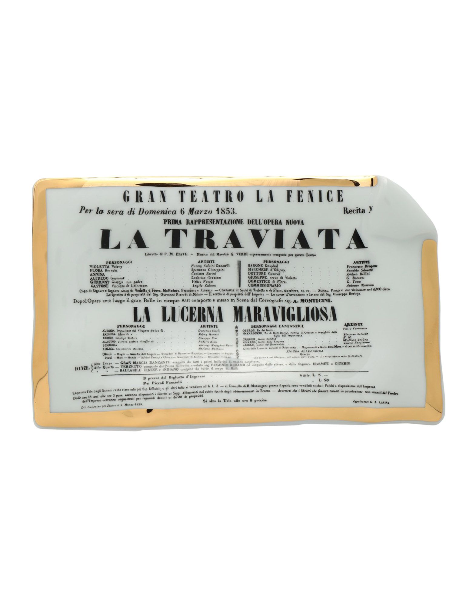 《セール開催中》FORNASETTI Unisex 雑貨 ホワイト セラミック La Traviata
