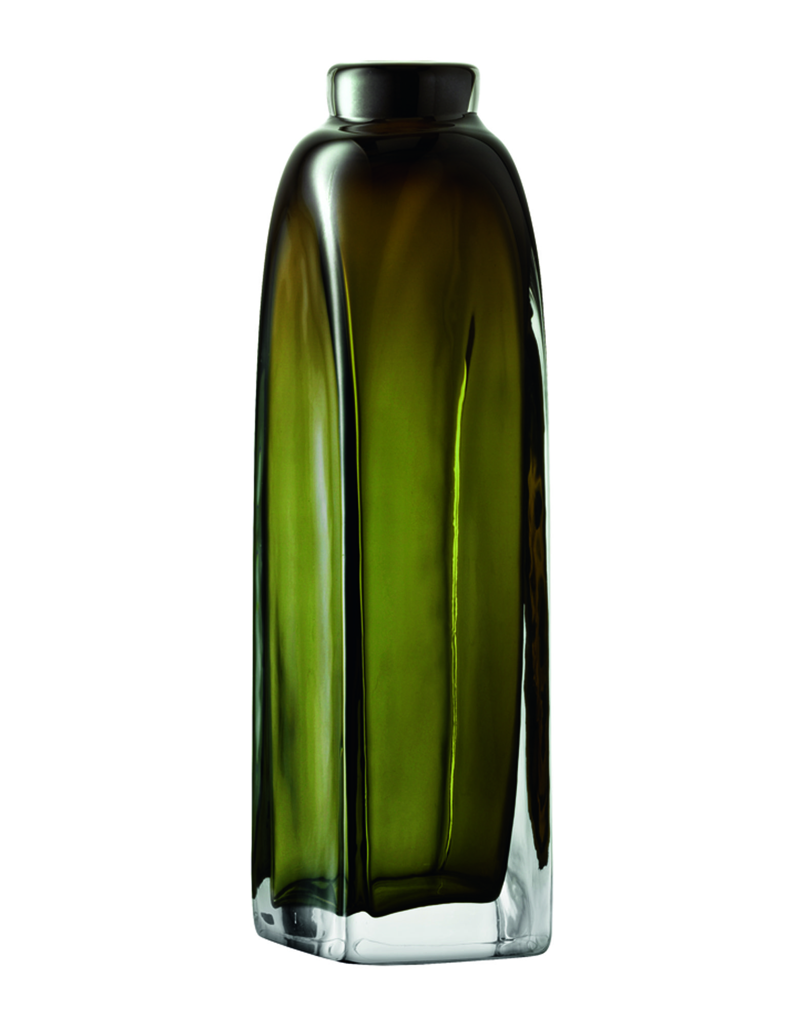 《送料無料》LSA Unisex ベース グリーン ガラス Taffeta Vase