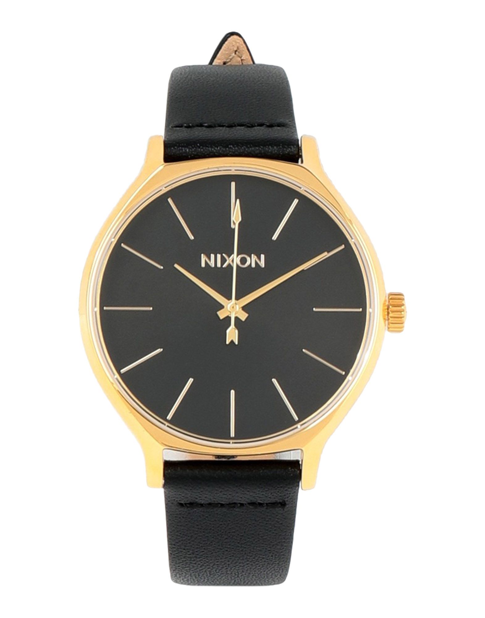 《送料無料》NIXON Unisex 腕時計 ブラック ステンレススチール / 革 Clique Leather