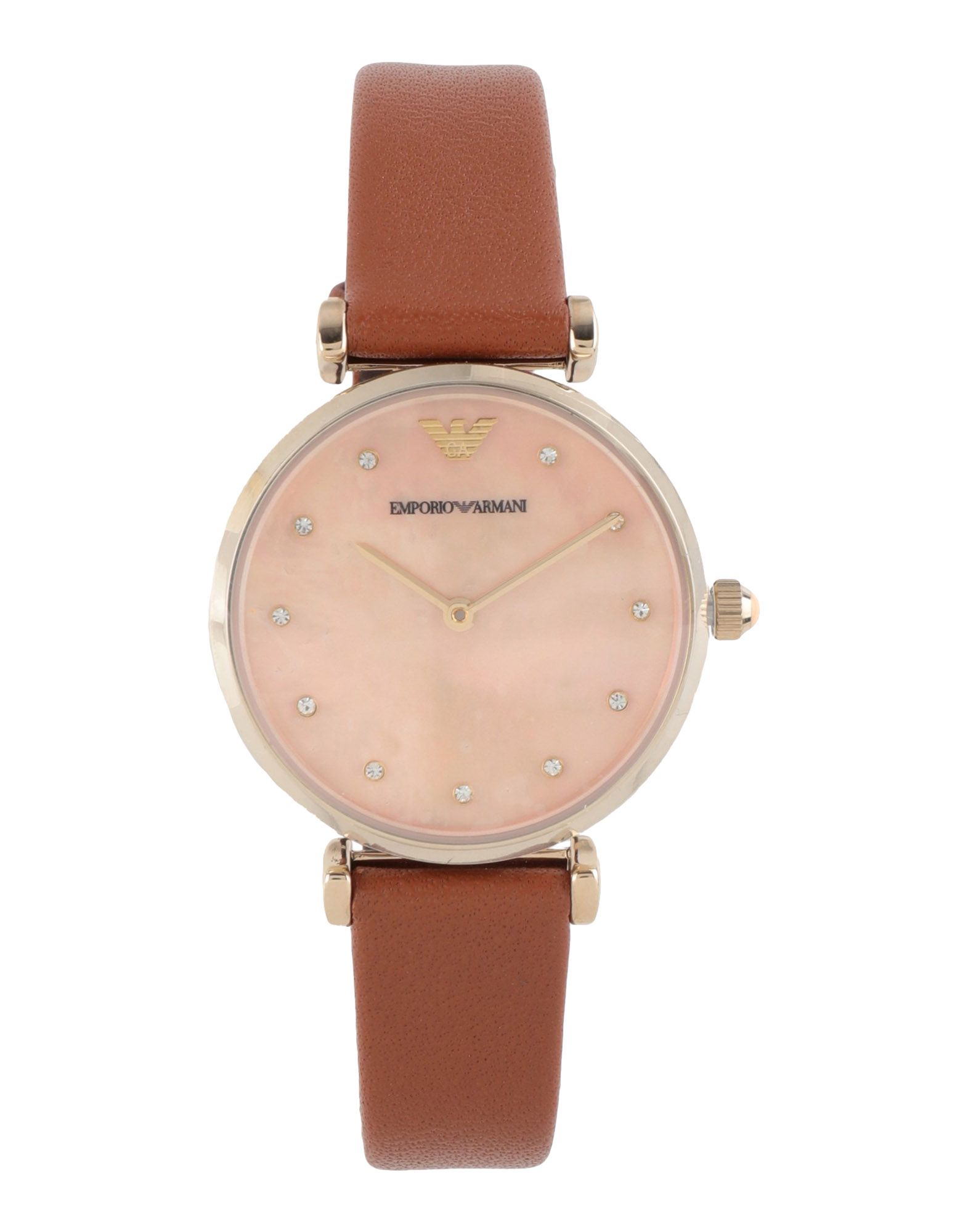 《送料無料》EMPORIO ARMANI レディース 腕時計 ブラウン 革