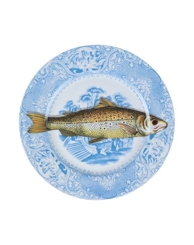 Fornasetti Piscibus N°4 Decorative Plate Azure Size - Porcelain In Blue