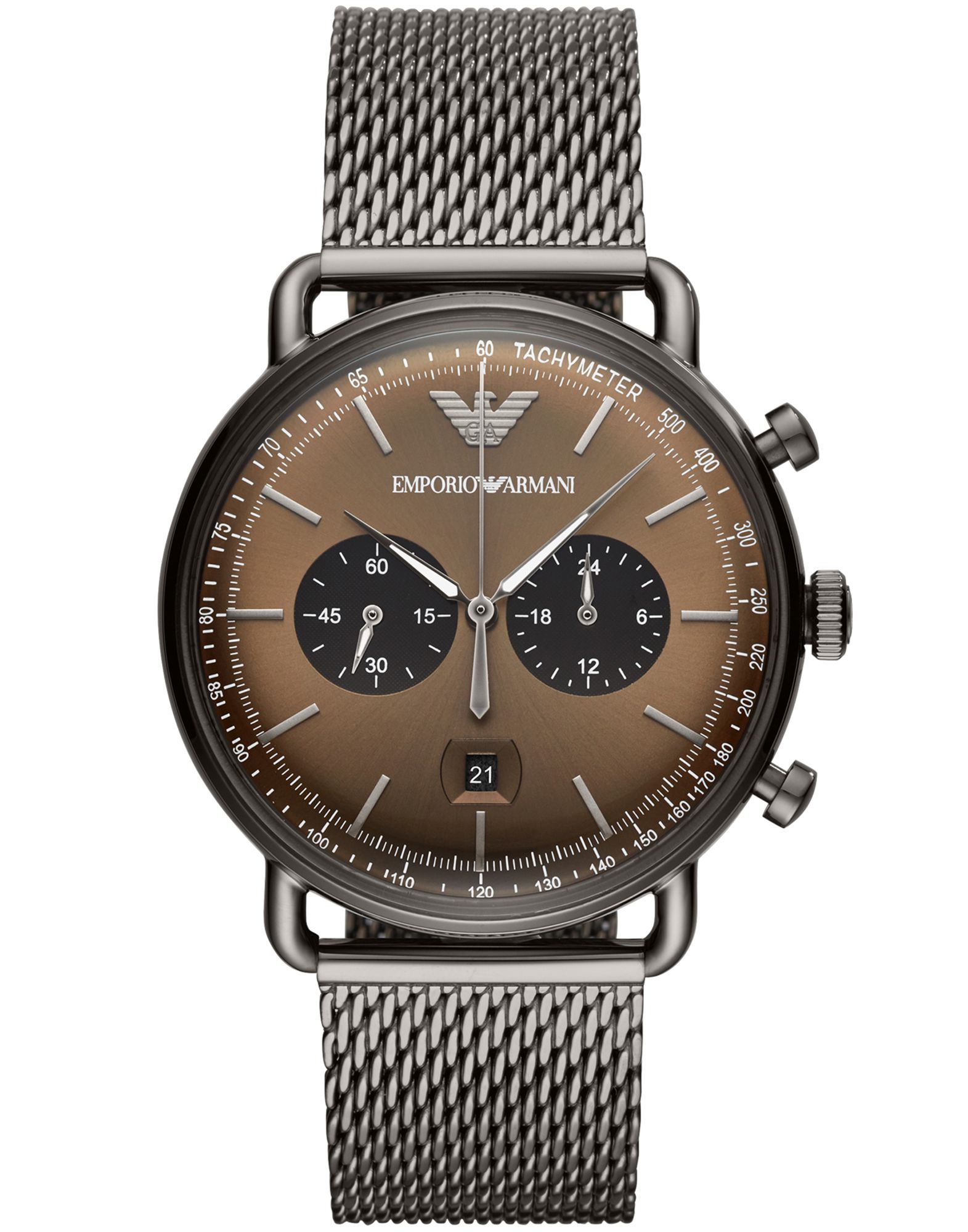 《送料無料》EMPORIO ARMANI メンズ 腕時計 ブロンズ ステンレススチール