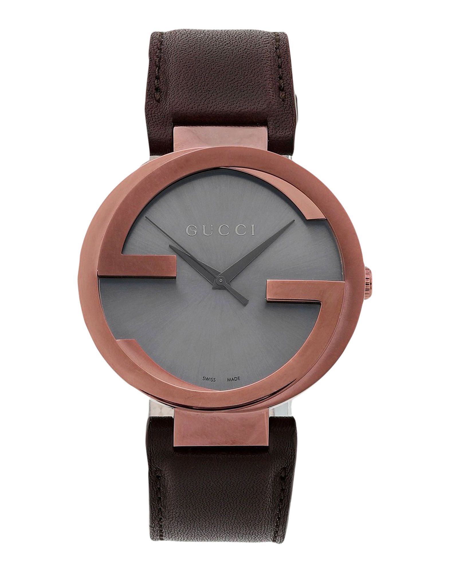 《送料無料》GUCCI Unisex 腕時計 グレー ステンレススチール / 革