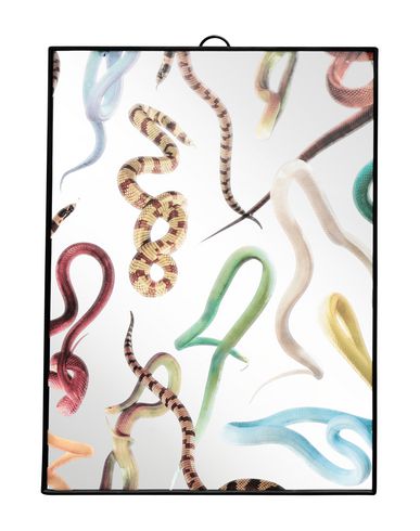 Seletti Wears Toiletpaper Snakes Mirror Black Size - Plastic, Glass