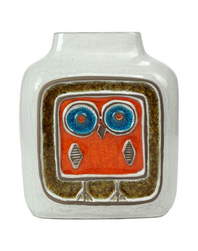 Jonathan Adler Glass Menagerie - Owl Vase Vase Light Grey Size - Ceramic, Glass