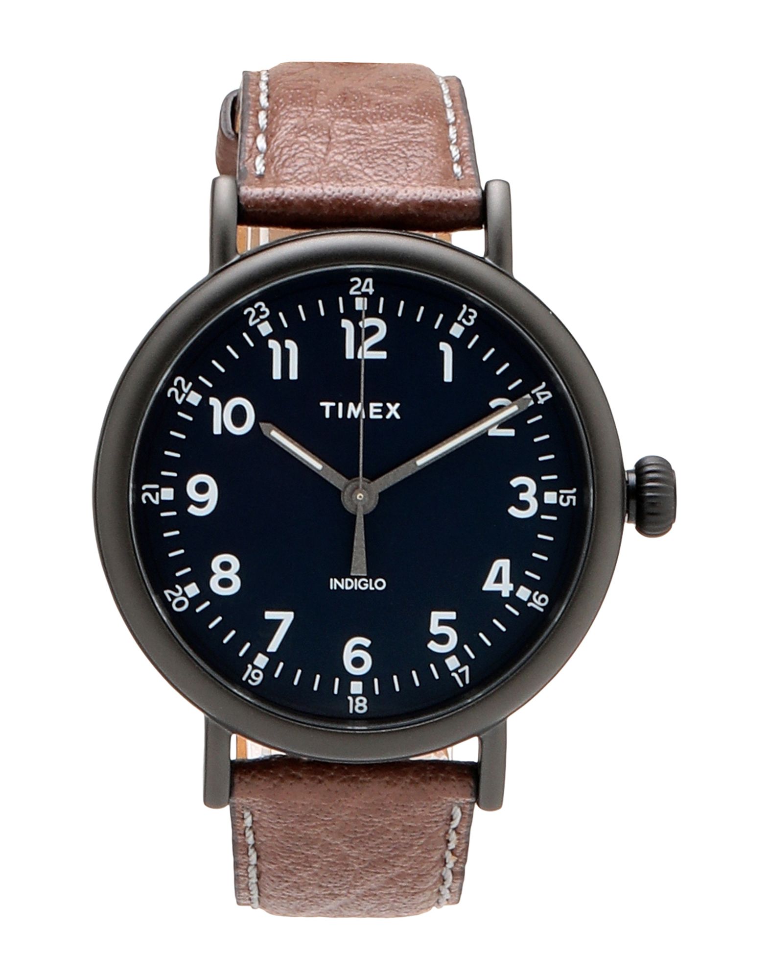 《セール開催中》TIMEX メンズ 腕時計 ブラウン 革 STANDARD 3H 43MM