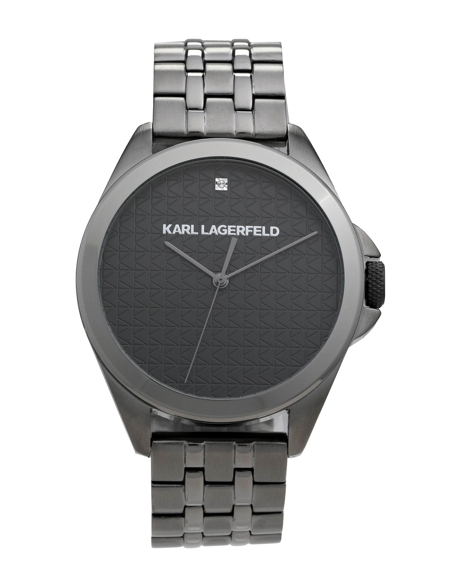 《セール開催中》KARL LAGERFELD メンズ 腕時計 鉛色 ステンレススチール K PATTERN