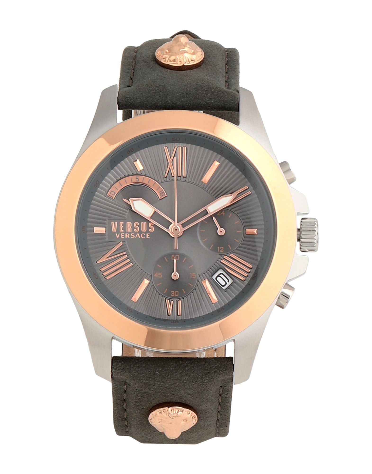 《セール開催中》VERSUS VERSACE メンズ 腕時計 グレー ステンレススチール VERSUS CHRONO LION