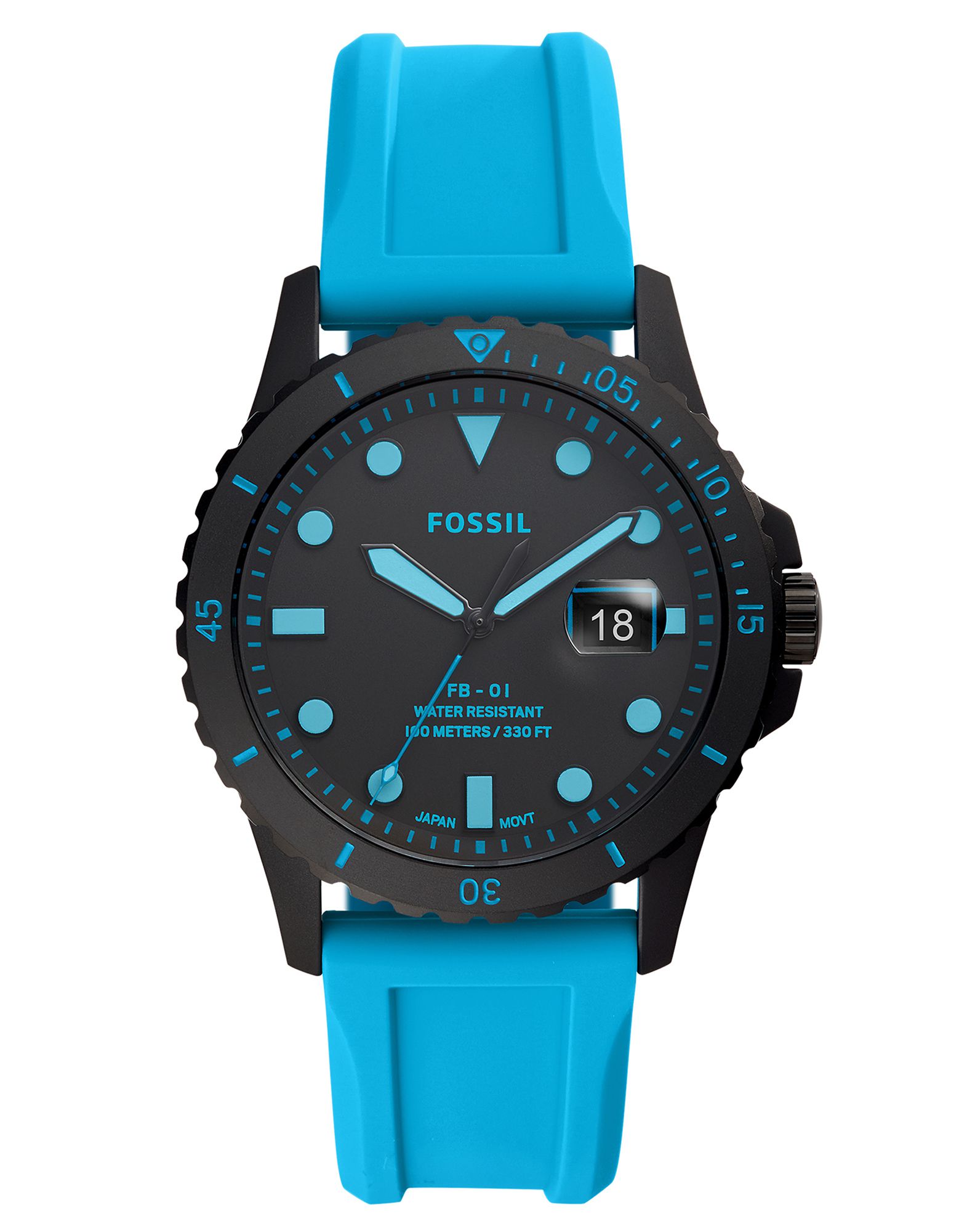 《セール開催中》FOSSIL メンズ 腕時計 アジュールブルー ステンレススチール / シリコン FB - 01