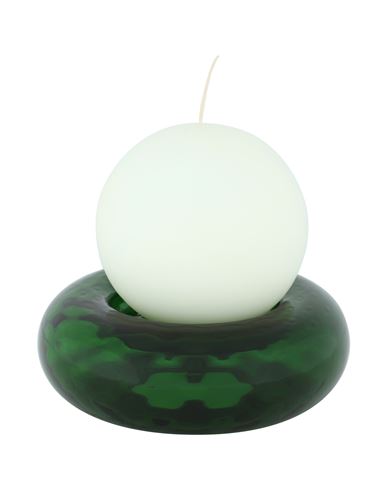 Venini Faville Candle Green Size - Glass, Natural Wax