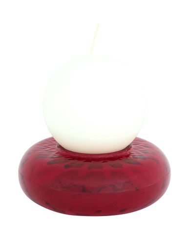 Venini Faville Candle Red Size - Glass, Natural Wax