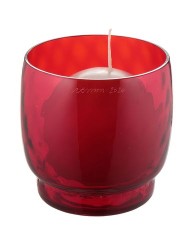 Venini Faville Candle Red Size - Glass, Natural Wax