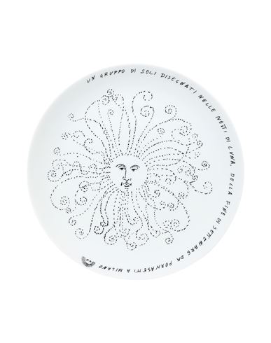 Fornasetti Solitario Decorative Plate (-) Size - Ceramic In White