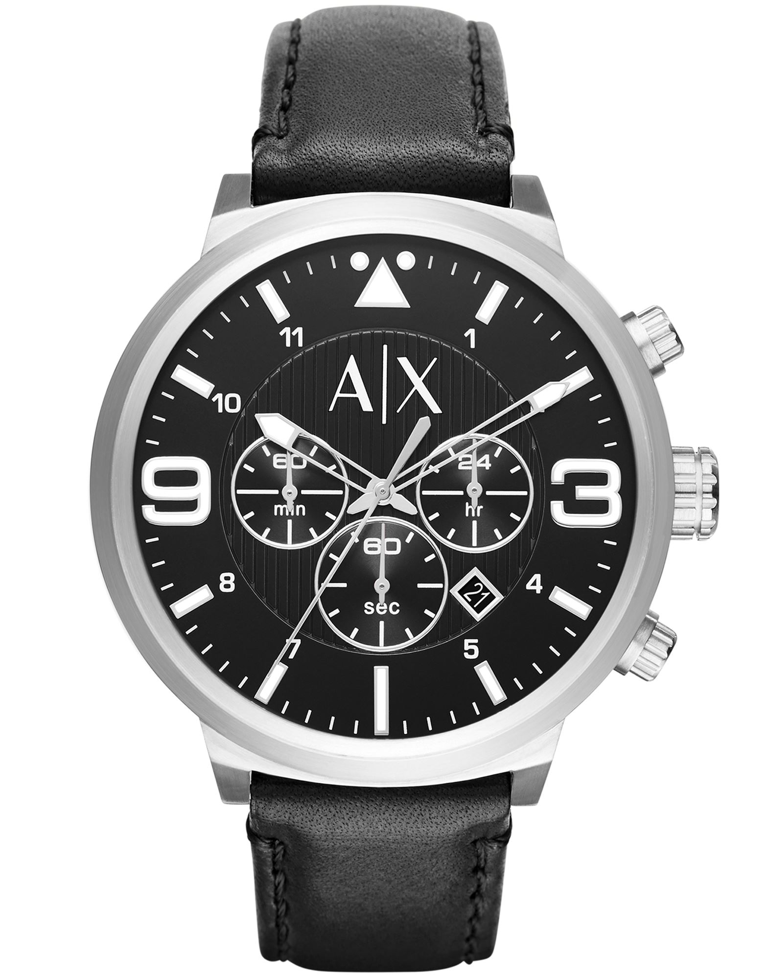 《セール開催中》ARMANI EXCHANGE メンズ 腕時計 ブラック ステンレススチール / 革 AX1371