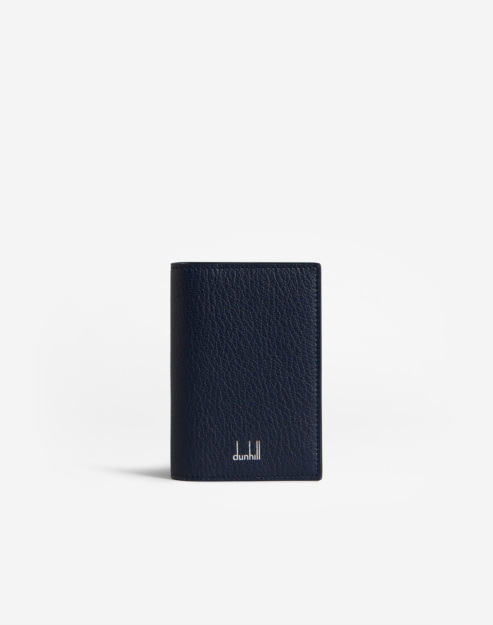 Dunhill Duke Fine Leather Business Card Case In Navy