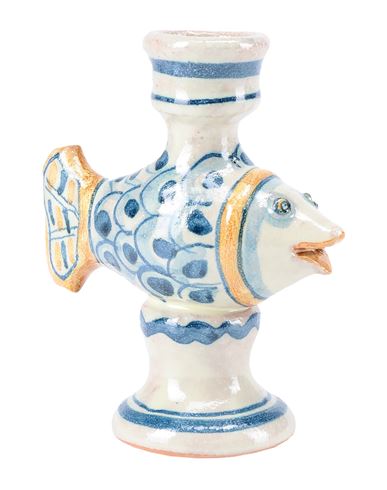 Ceramiche Alessi Fish Candle Holder Candelabrum Blue Size - Ceramic