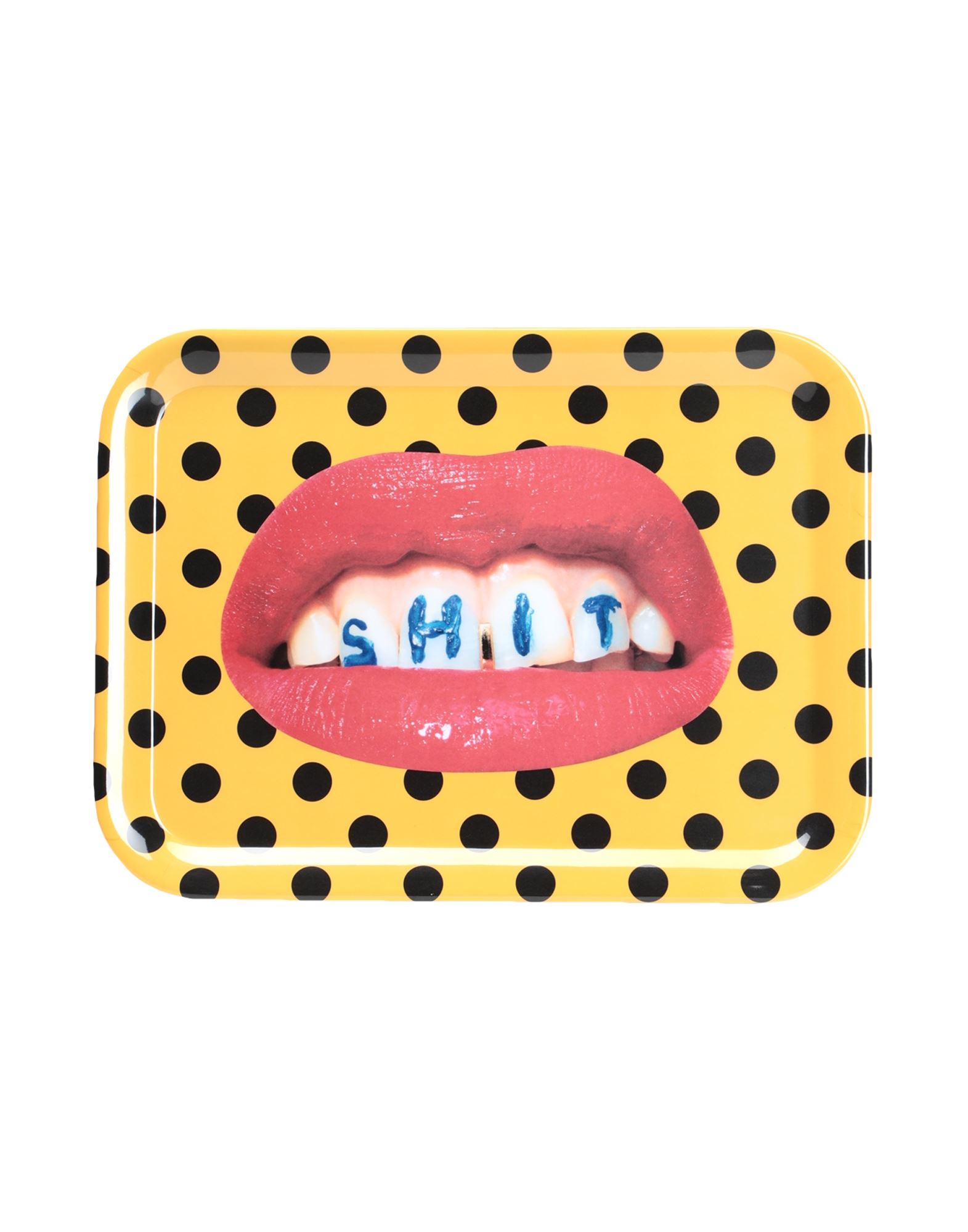 Seletti Wears Toiletpaper Trays And Serving Plates In Yellow