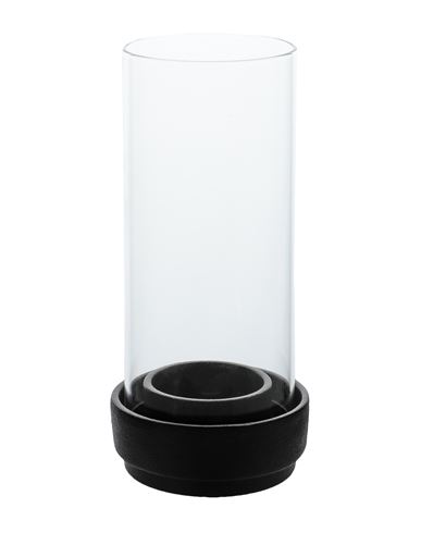 Stelton Hurricane H 24.5 Cm Candelabrum Black Size - Ceramic, Glass