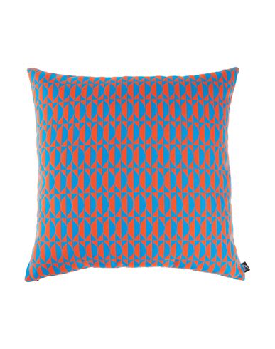 Fornasetti Outdoor Cushion 60x60 Cm Losanghe Pillow Or Pillow Case Orange Size - Acrylic In Black
