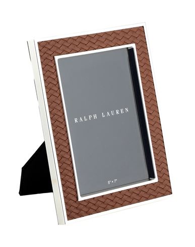 Ralph Lauren Home Brockton 5x7 Frame Frame Silver Size - Brass, Soft Leather