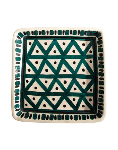 Bouchra Boudoua Tafza Platter Decorative Plate White Size - Terracotta